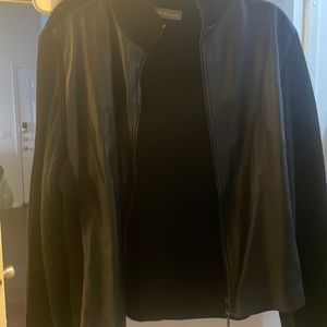 Black leather jacket